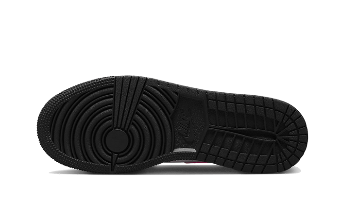 Tenisky Air Jordan 1 nízke ružovo-bielo-čierne, pohľad na podrážku