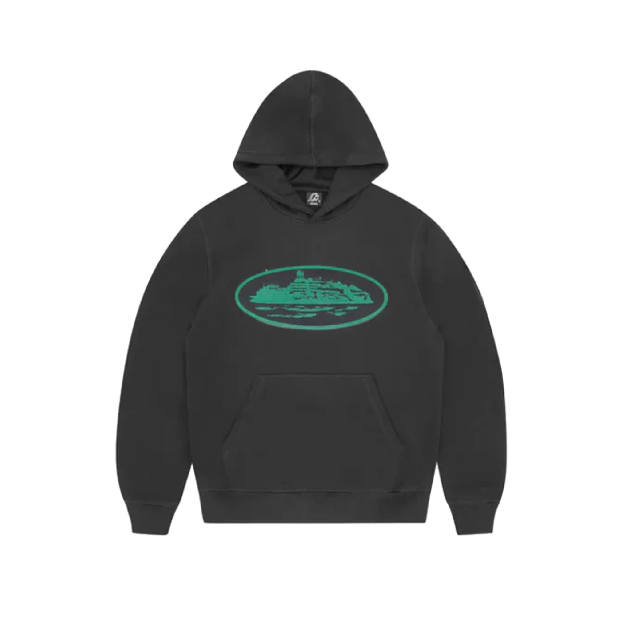 Corteiz Alcatraz Hoodie Black Green | Svet Tenisiek
