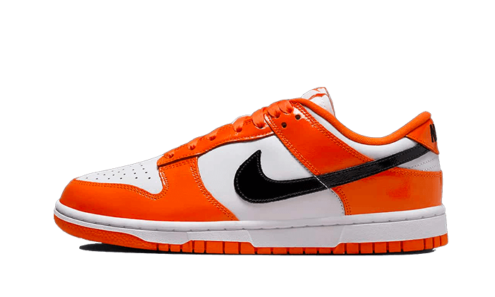 Tenisky Nike Dunk nízke oranžovo-bielo-čierne, pohľad z boku