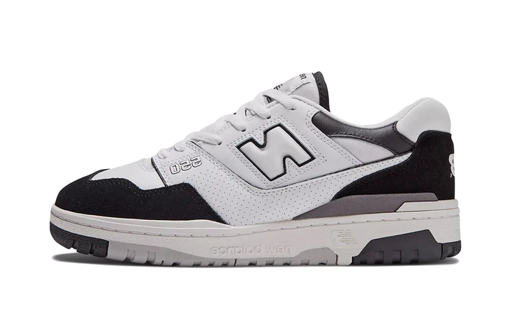 Tenisky New Balance 550 bielo-sivé, pohľad z boku