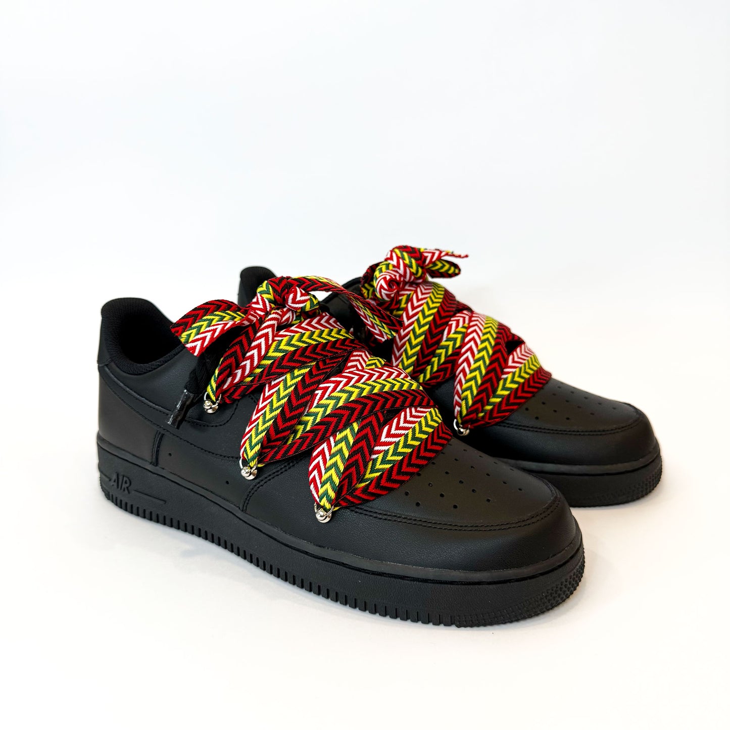 Nike Air Force 1 Black Lanvin Rope Laces Multicolor