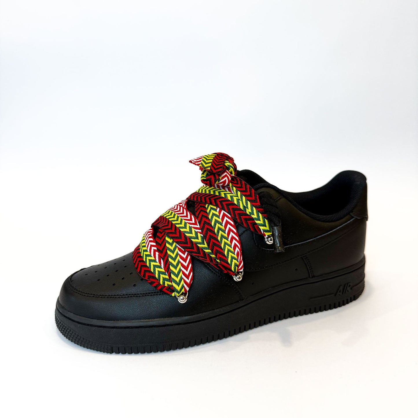 Nike Air Force 1 Black Lanvin Rope Laces Multicolor