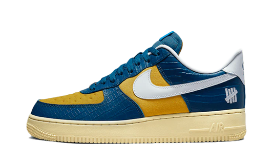 Tenisky Air Force 1 nízke modro-žlto-biele, pohľad z boku