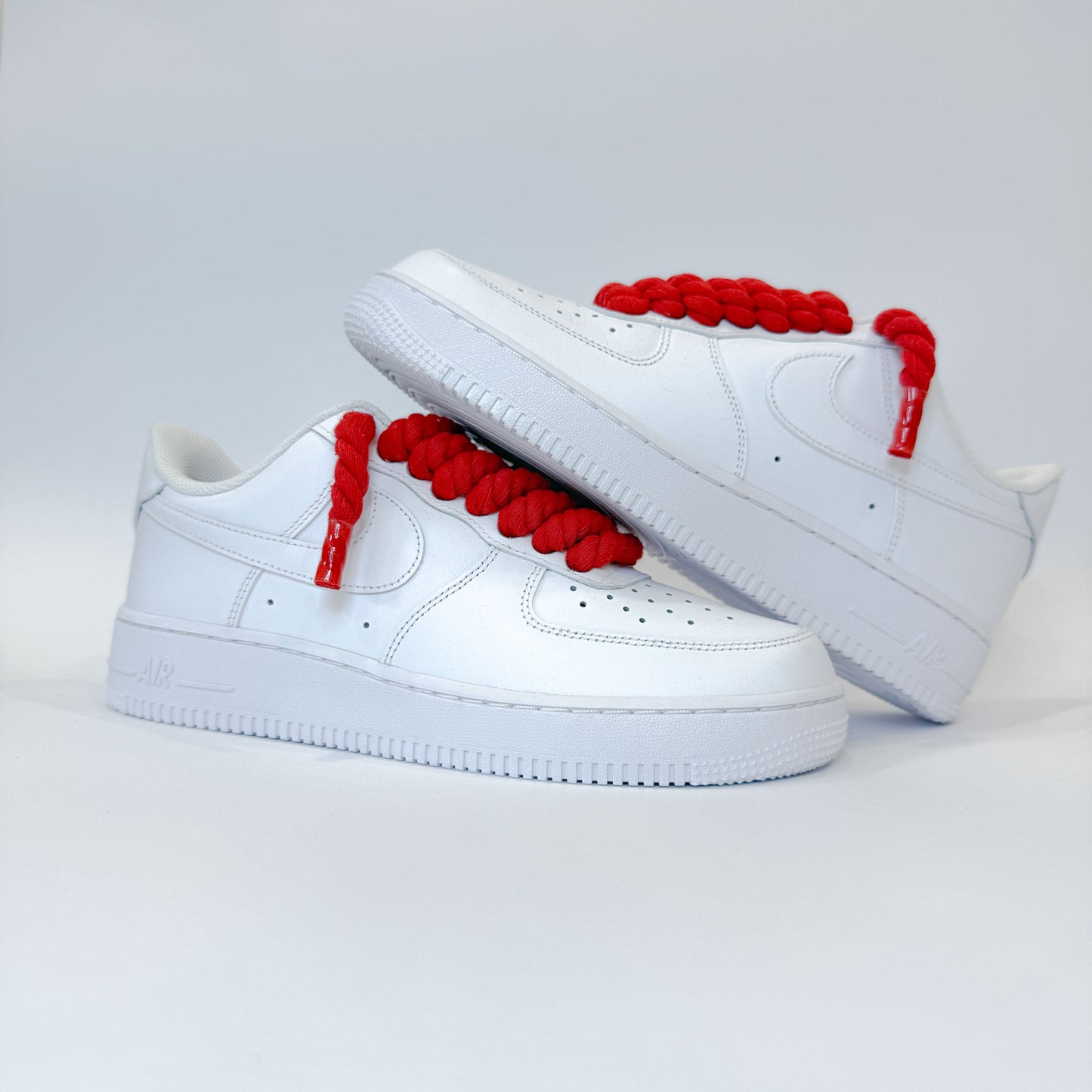 Nike Air Force 1 Low White - Červené Rope Šnúrky