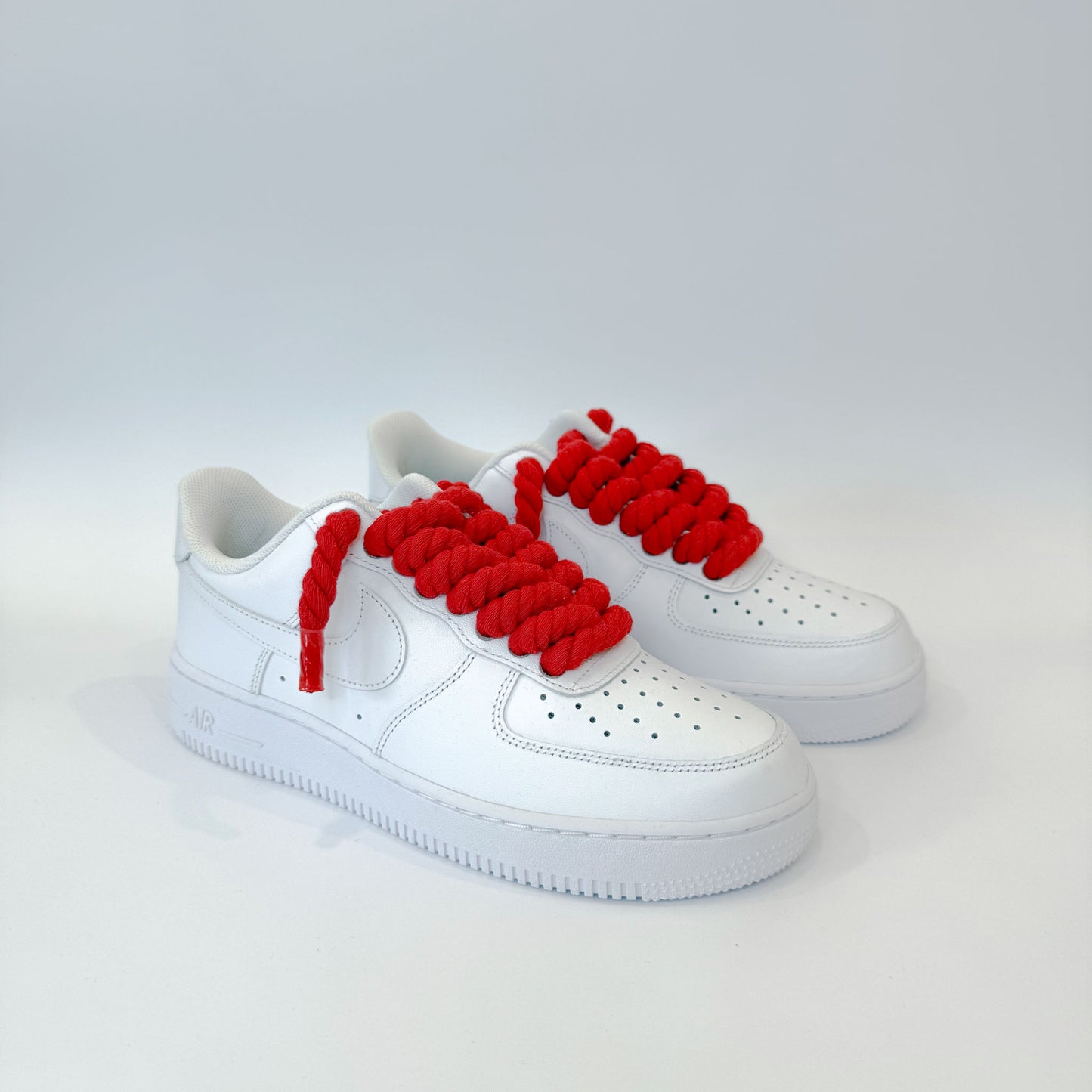 Nike Air Force 1 Low White - Červené Rope Šnúrky