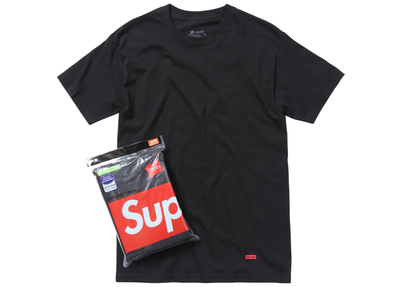 Supreme Hanes Tagless Tee Black