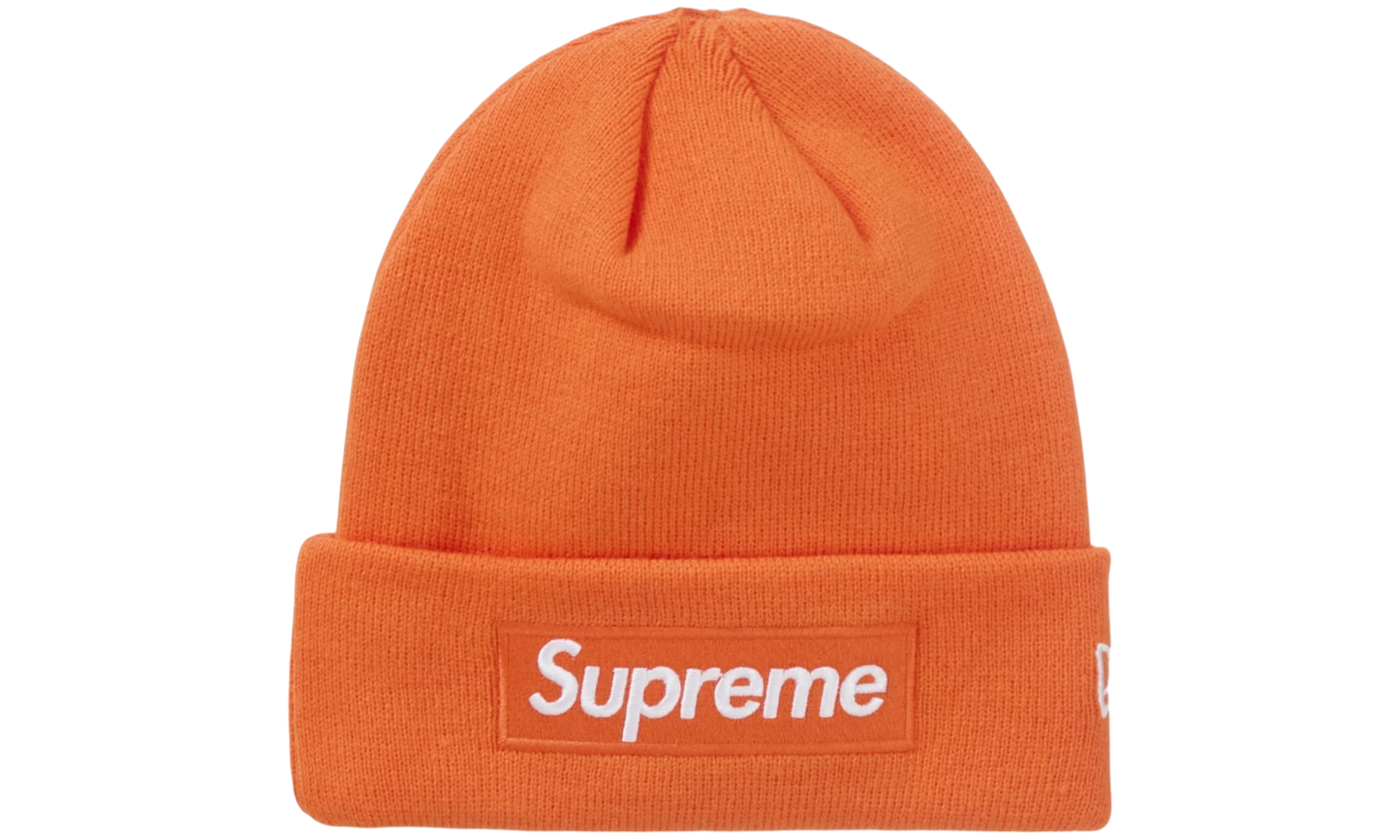 Supreme New Era Box Logo Beanie Dark Orange