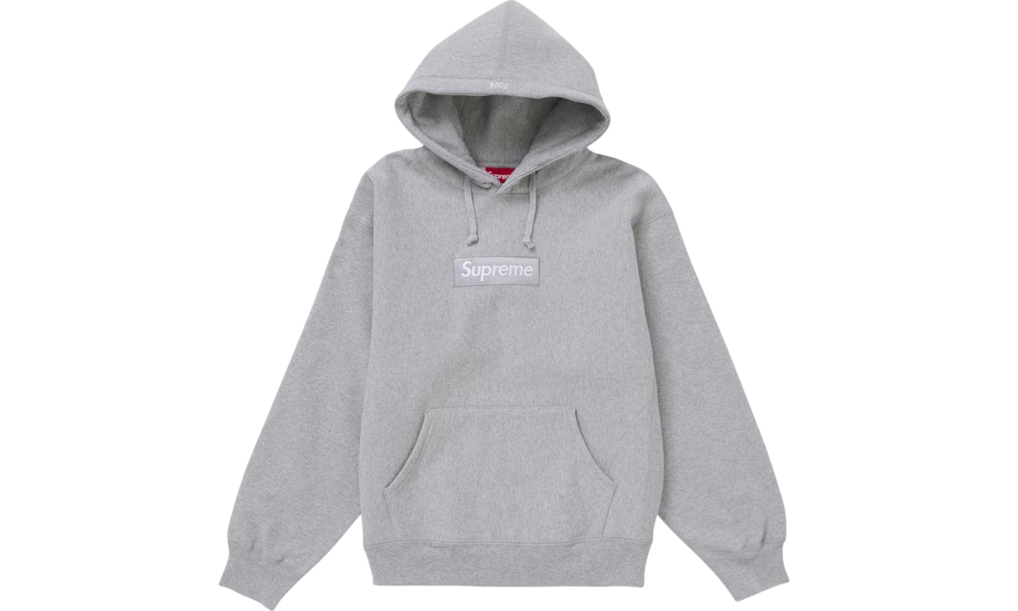 Supreme Box Logo Hooded Sweatshirt Heather Grey