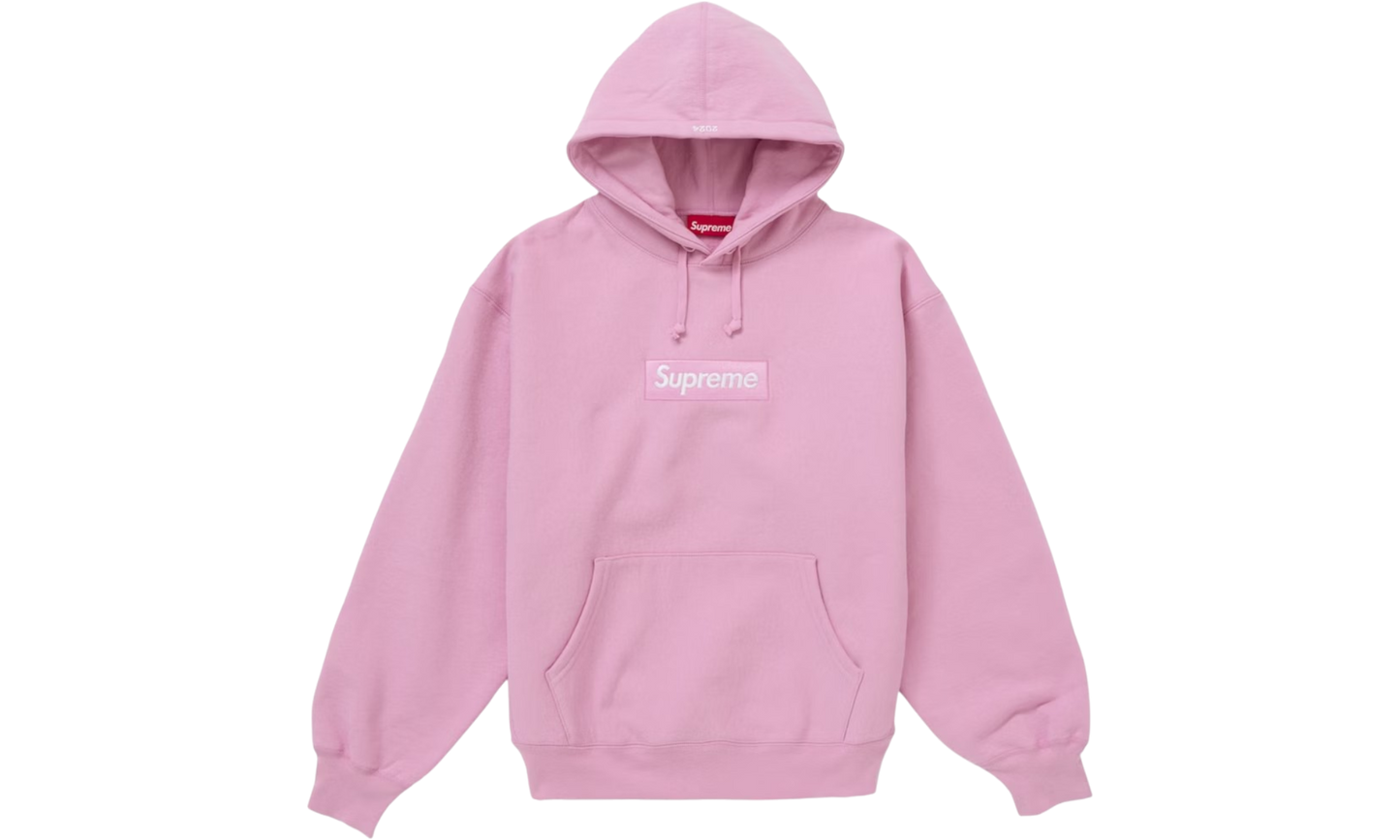 Supreme Box Logo Hooded Sweatshirt Sweatshirt Pink