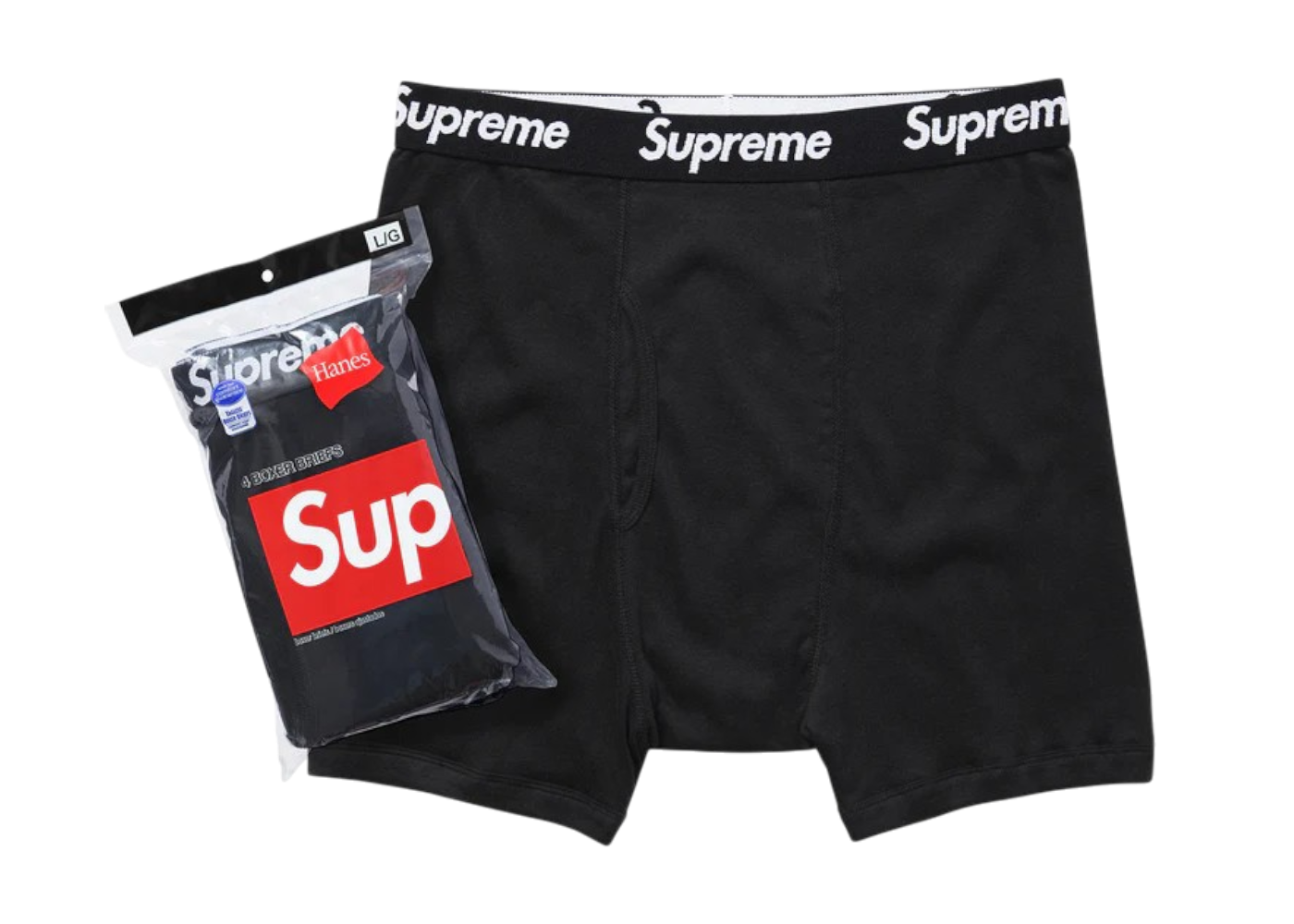 Supreme Hanes Boxers Čierne