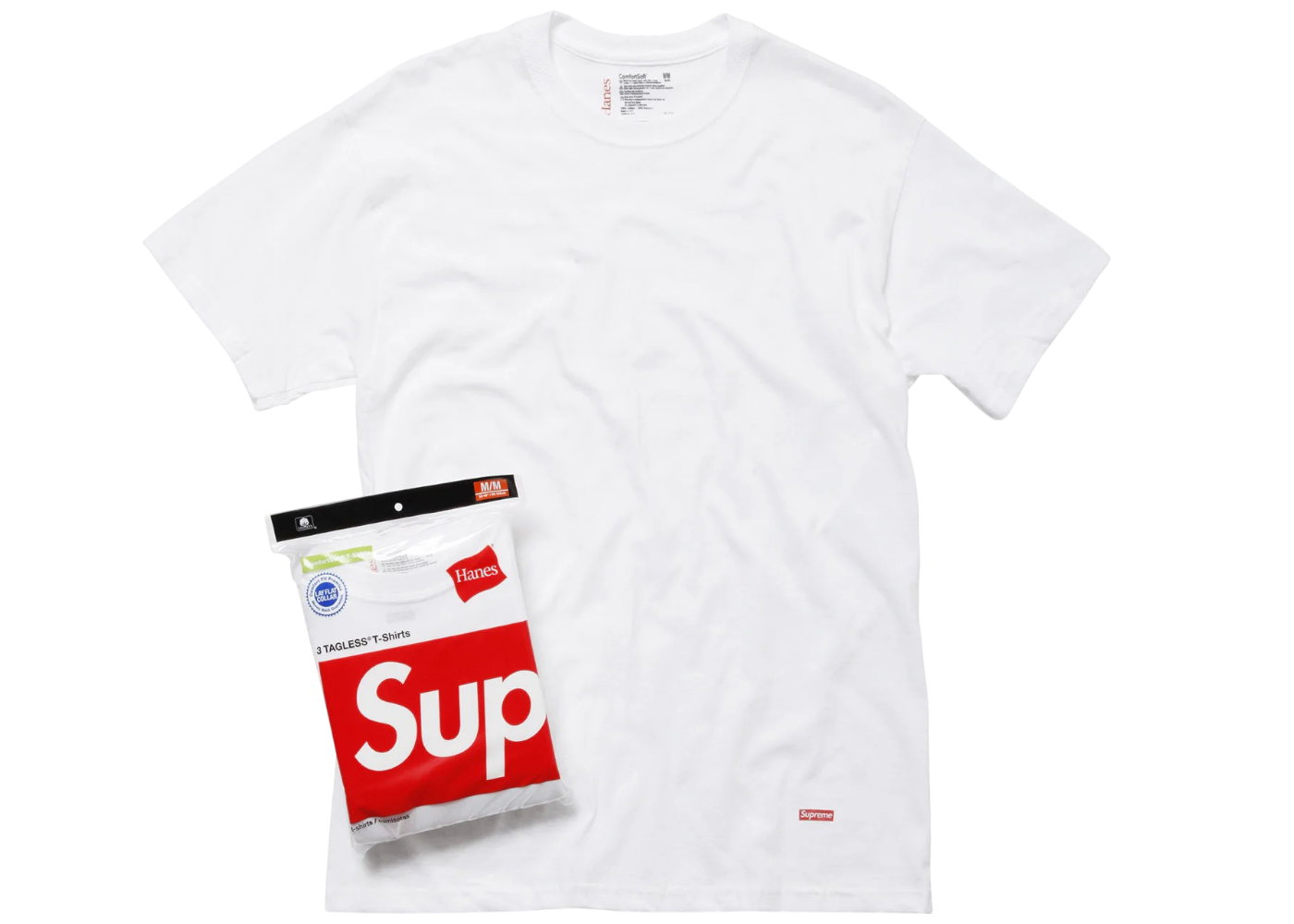 Supreme Hanes Tagless Tee White