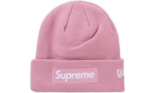 Supreme New Era Box Logo Beanie Dusty Pink