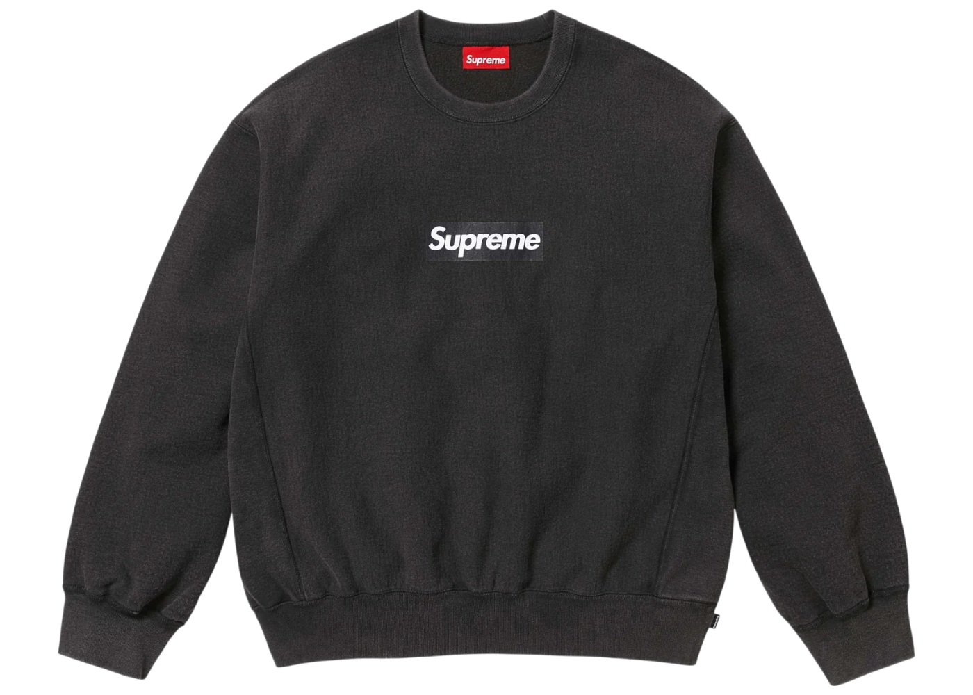 Supreme Washed Box Logo Crewneck Black