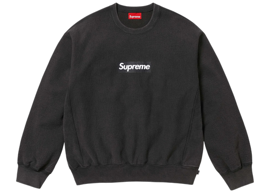 Supreme Washed Box Logo Crewneck Black