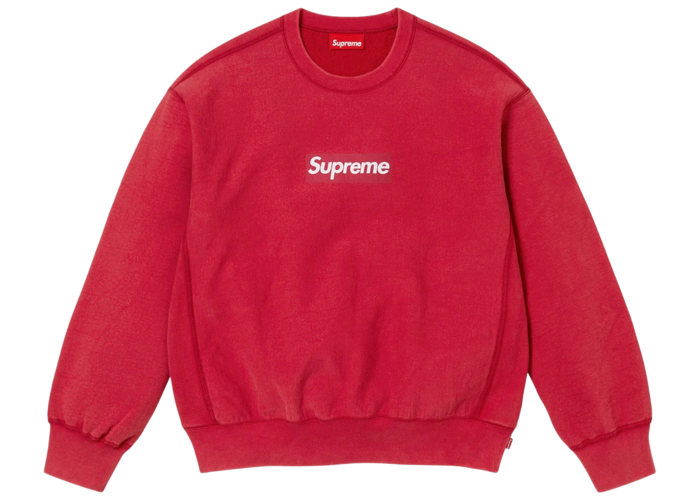 Supreme Washed Box Logo Crewneck Red