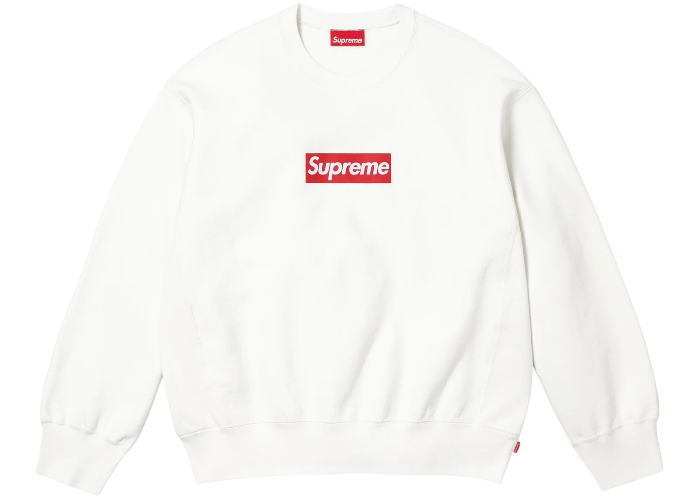 Supreme Washed Box Logo Crewneck White