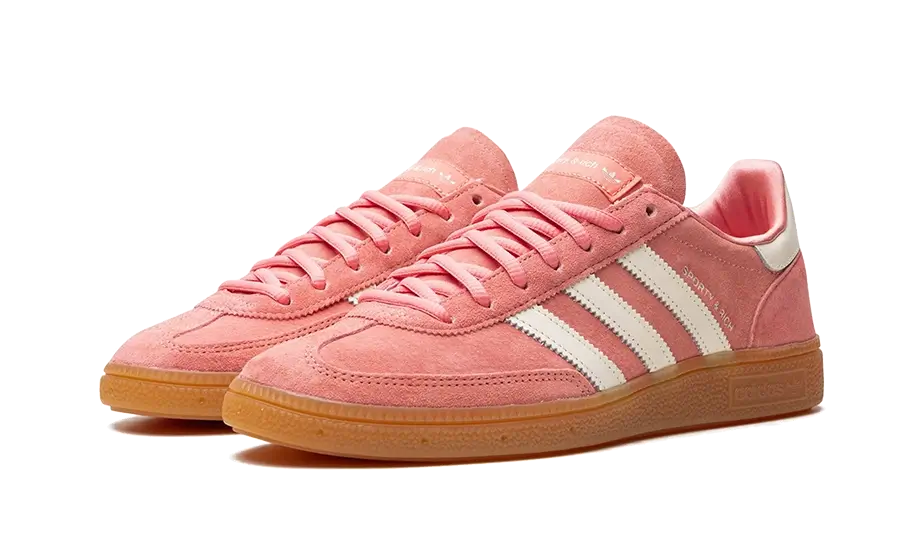 Tenisky adidas Handball Spezial ružovo-biele, pohľad z predu