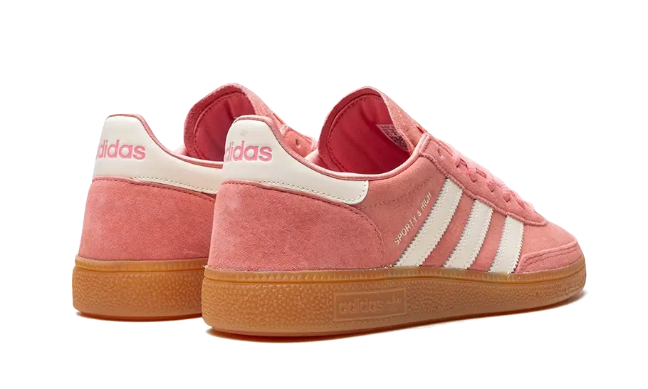 Tenisky adidas Handball Spezial ružovo-biele, pohľad zo zadu