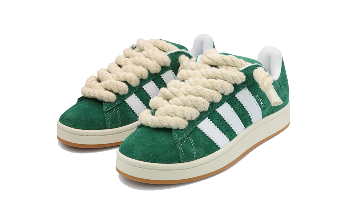 adidas Campus 00s Dark Green Cloud White - Béžové Rope Šnúrky