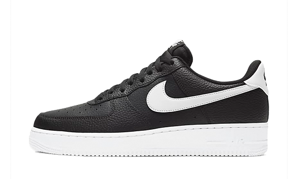 Tenisky Air Force 1 nízke čierno-biele, pohľad z boku
