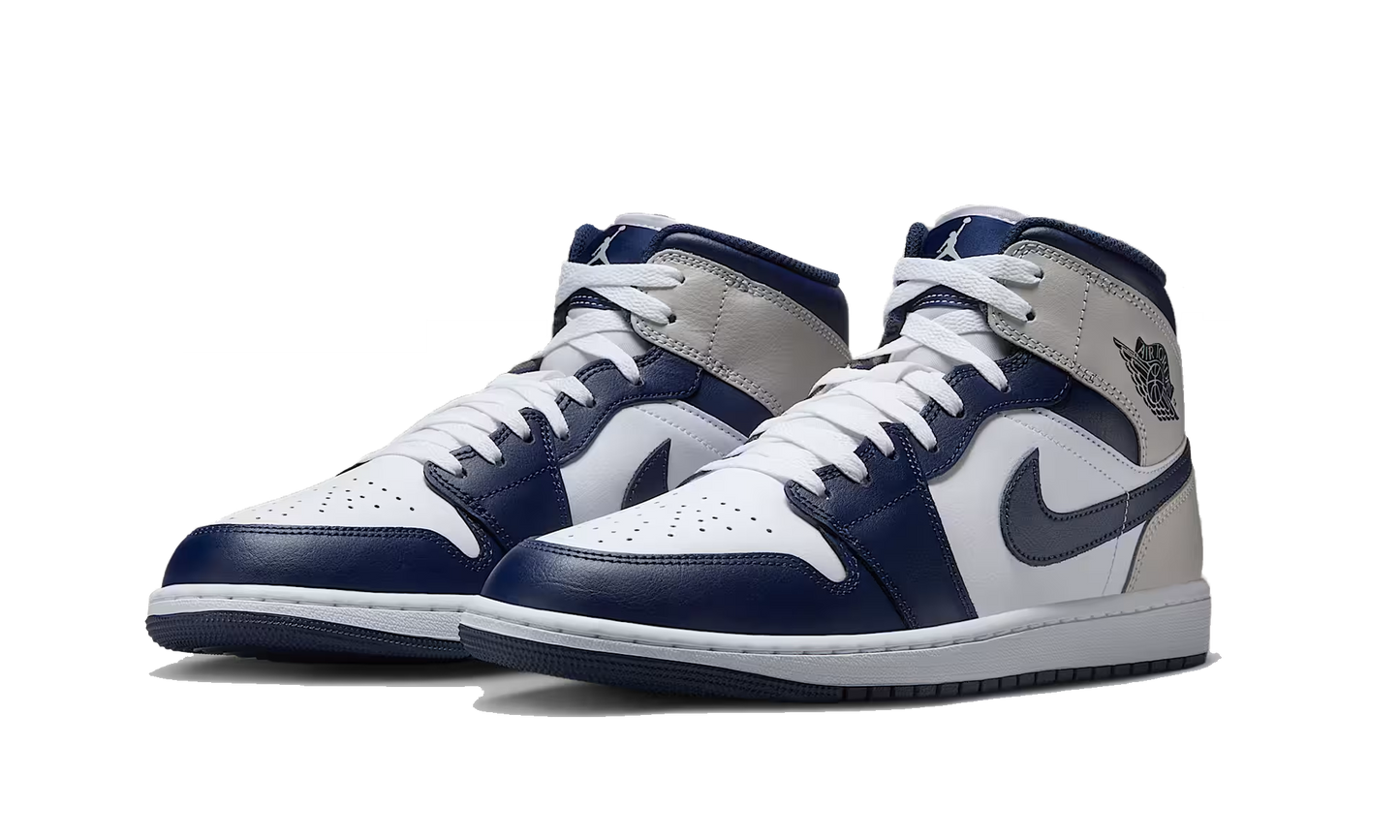 Air Jordan 1 Mid Neutral Grey Midnight Navy
