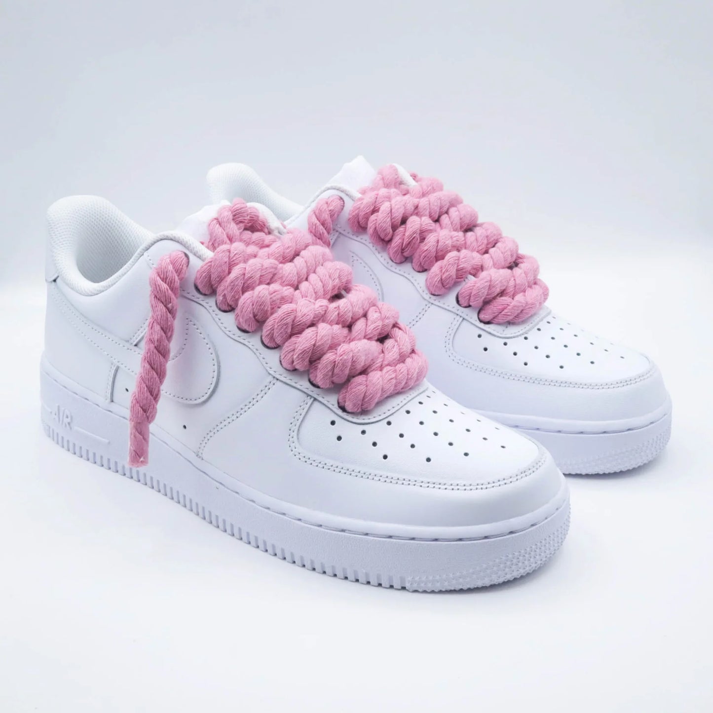 Nike Air Force 1 Low White - Ružové Rope Šnúrky