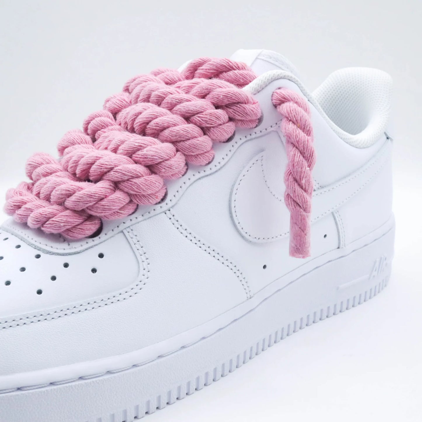 Nike Air Force 1 Low White - Ružové Rope Šnúrky