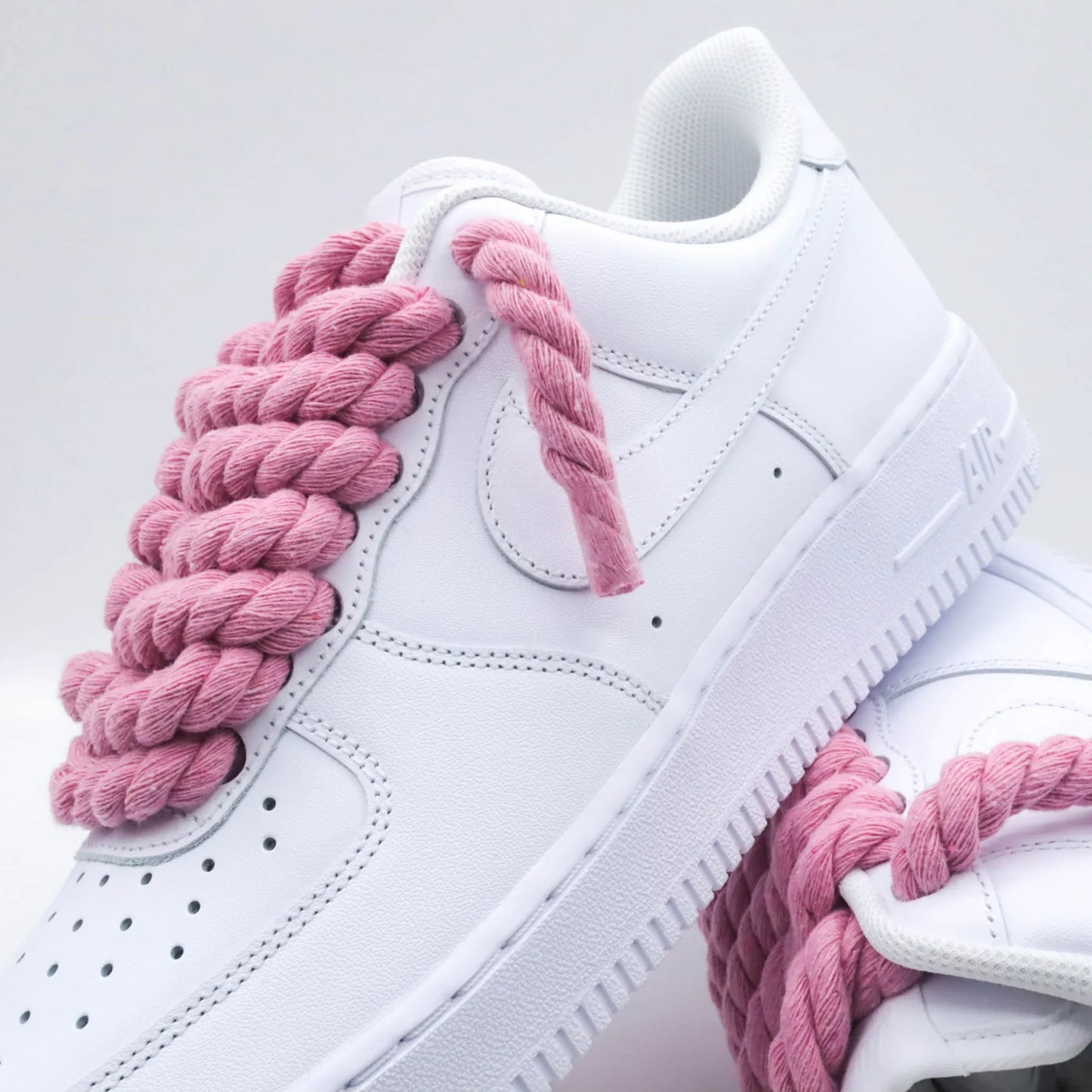 Nike Air Force 1 Low White - Ružové Rope Šnúrky