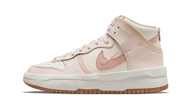 Tenisky Nike Dunk vysoké béžovo-ružové, pohľad z boku