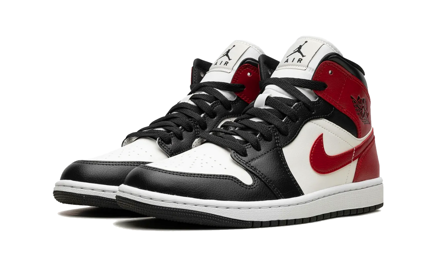 Air Jordan 1 Mid Gym Red Off Noir