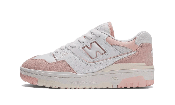 Tenisky New Balance 550 ružovo-biele, pohľad z boku