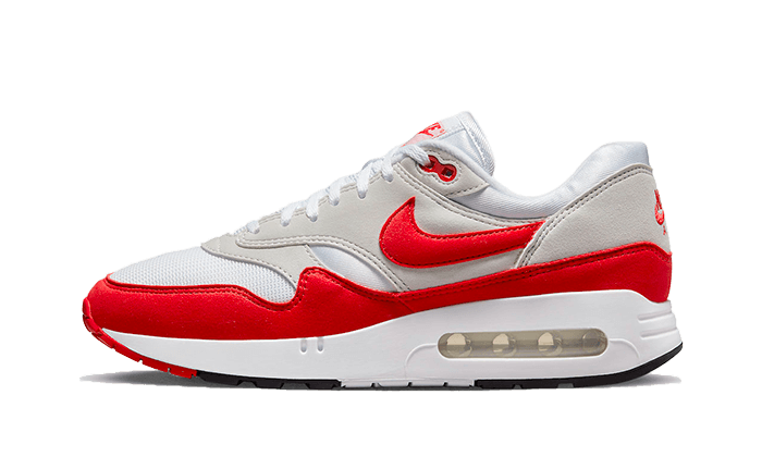 Tenisky Air Max 1 bielo-červené, pohľad z boku