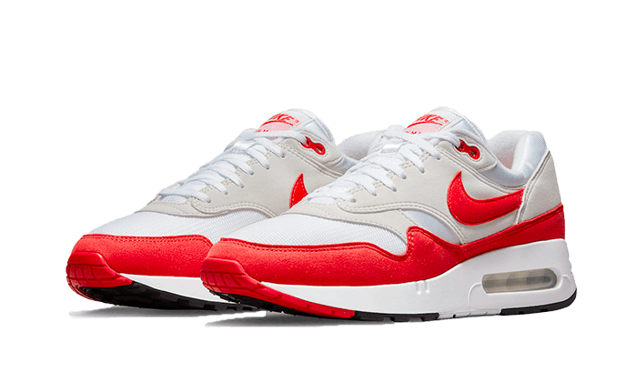 Tenisky Air Max 1 bielo-červené, pohľad z uhla