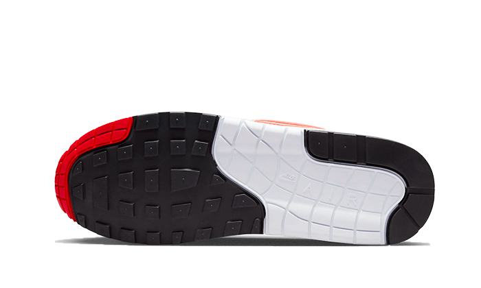 Tenisky Air Max 1 bielo-červené, pohľad na podrážku