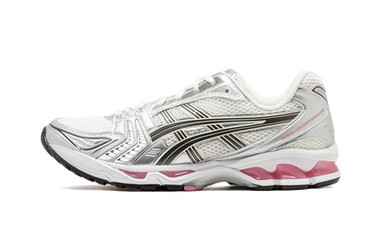 ASICS Gel-Kayano 14 Cream Sweet Pink krémové tenisky s ružovými akcentmi, pohľad z boku
