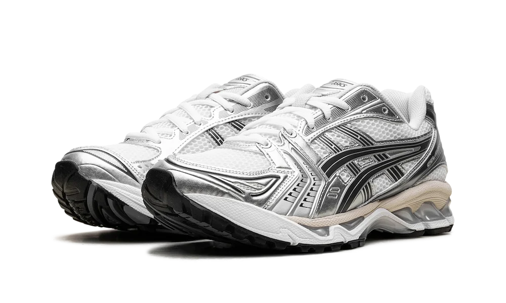 ASICS Gel-Kayano 14 White Graphite Grey, pohľad na pár spredu