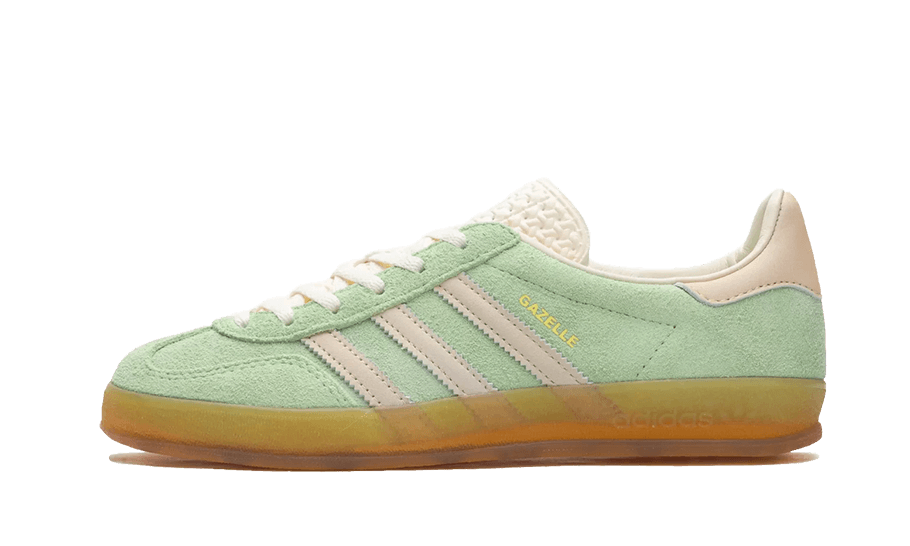 Tenisky adidas Gazelle zeleno-bežové, pohľad z boku