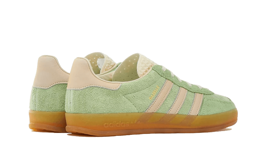 Tenisky adidas Gazelle zeleno-bežové, pohľad zo zadu