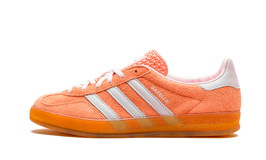 Tenisky adidas Gazelle oranžovo-ružovo-biele, pohľad z boku