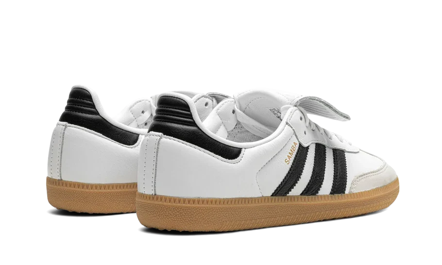 Tenisky adidas Samba LT bielo-čierne, pohľad zo zadu