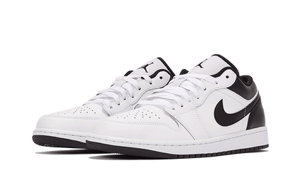 Tenisky Air Jordan 1 nízke bielo-čierne, pohľad z predu