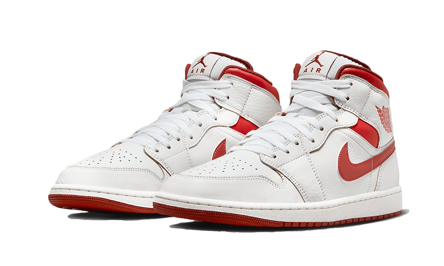 Tenisky Air Jordan 1 Mid bielo-červené, pohľad z predu