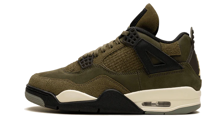 Tenisky Air Jordan 4 tmavo zelené, pohľad z boku