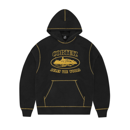 Corteiz Alcatraz Contrast Hoodie Black/Yellow