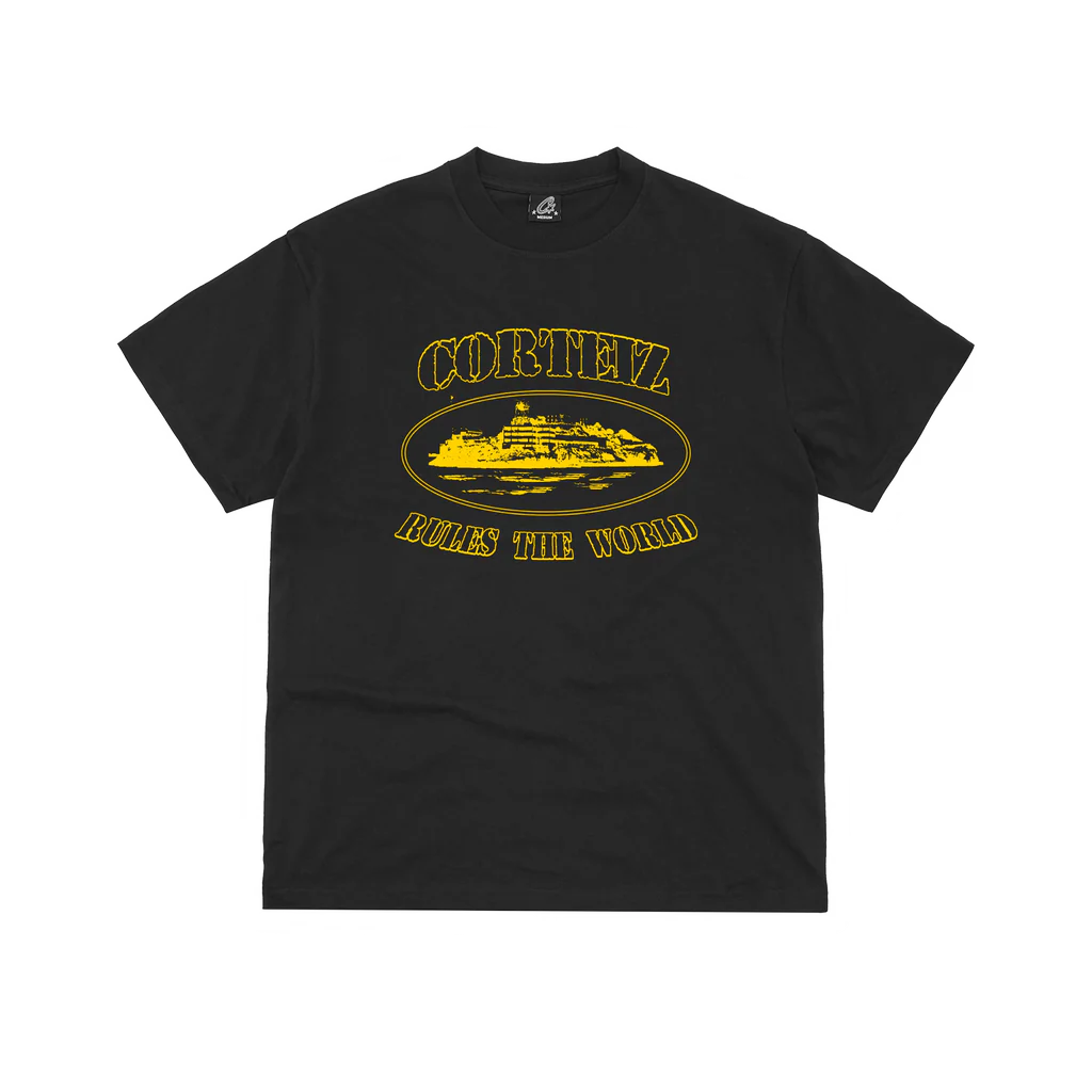 Corteiz OG Alcatraz Tee Black/Yellow