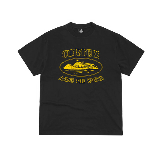 Corteiz OG Alcatraz Tee Black/Yellow