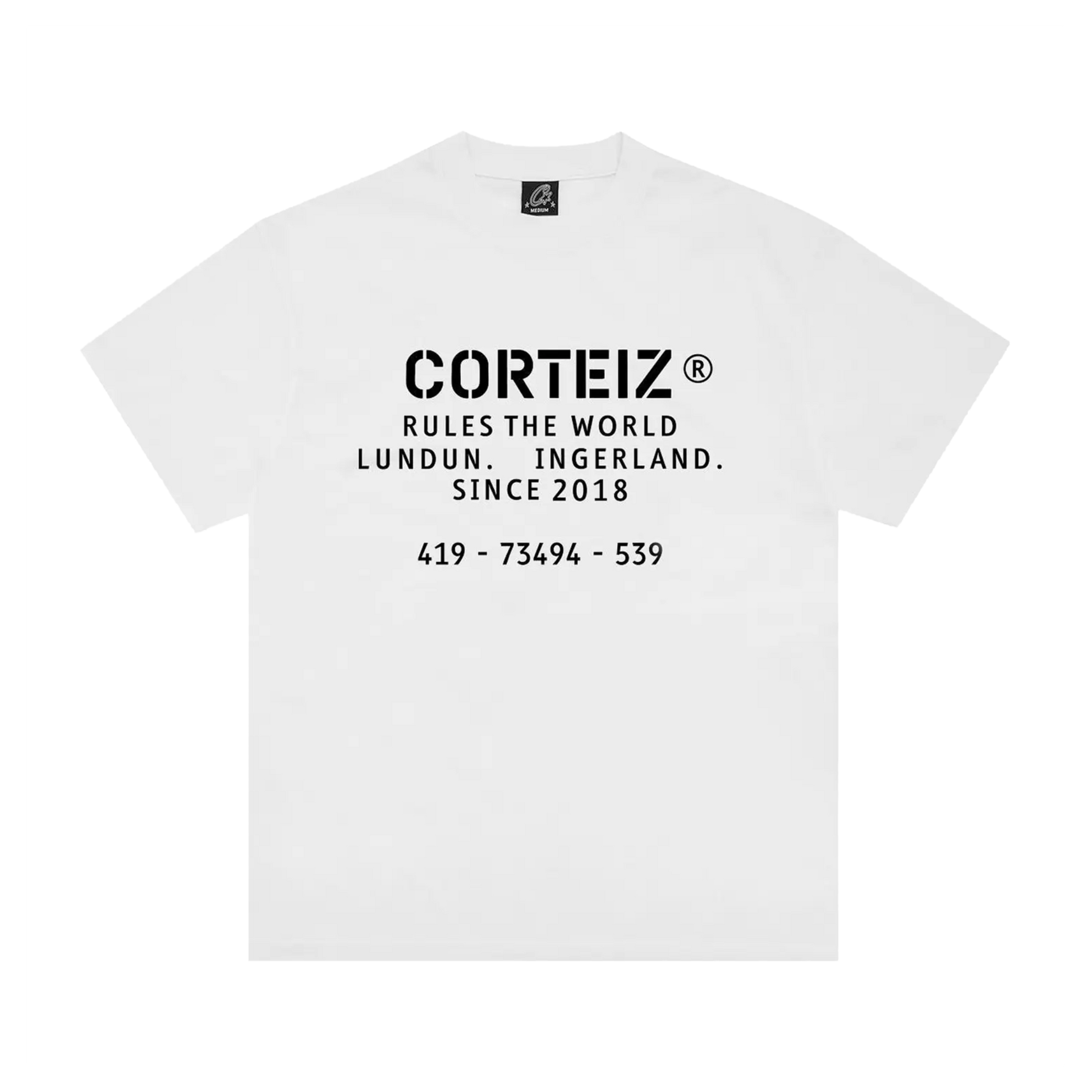 Corteiz OG Stencil Tee White SS25 | Svet Tenisiek