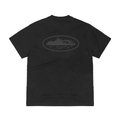 Corteiz OG Island Tee Reflective Black, zadný pohľad s Island graphic