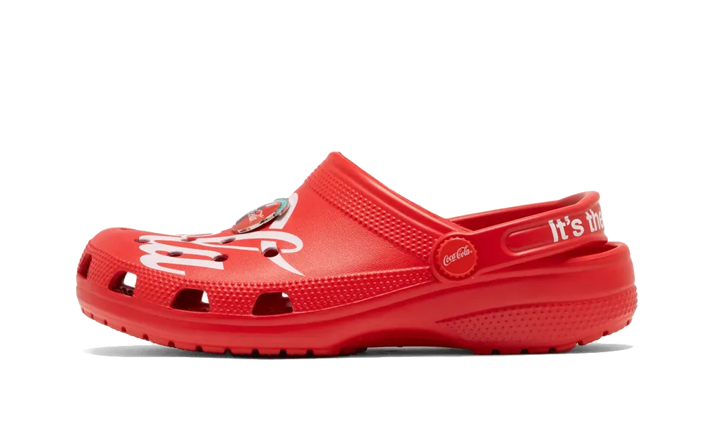 Crocs Coca-Cola Classic Clog červené s logom, pohľad z boku