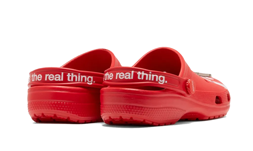 Crocs Coca-Cola Classic Clog červené s logom, pohľad z vrchu